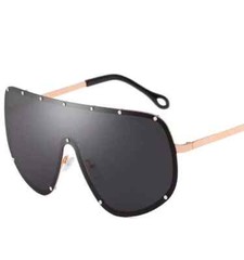 Men Women Sunglasses Fashion OVERSIZED Big MASK SHIELD Celebrity Polarized Large
