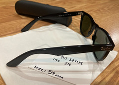 Ray-Ban RB2140 Black Classic Wayfarer Unisex 54mm Sunglasses & Case Perfect!!