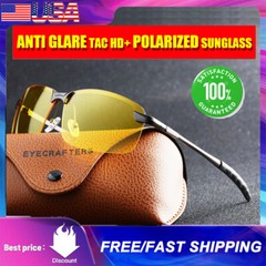 Tac HD+ Polarized Day&Night Vision glasses Men Driving Pilot Aviator sunglasses