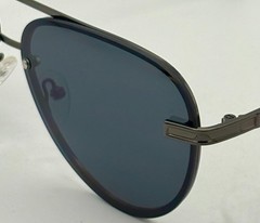 Guess Sunglass Mens Shiny Gunmetal / Metal Aviator, Smoke Flash Lens GF0194 8C