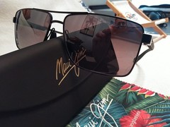 BRAND NEW Maui Jim PIHA Polarized Shiny Gunmetal Black/ Dual Mirror B621-02