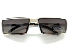 Classy Elegant Sophisticated Contemporary Modern SUN GLASSES Silver Metal Frame