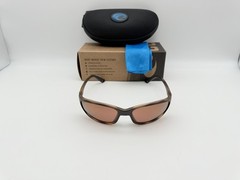 NEW Costa Del Mar BRINE II Polarized Sunglasses Matte Tortoise/Gold Mirror 580P