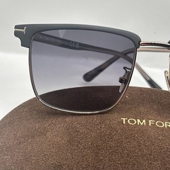 Tom Ford Hudson Polarized Smoke Gradient Square Men’s Sunglasses
