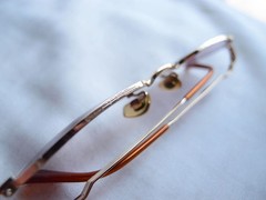 Emporio Armani Vintage Sunglasses Purple Lenses Gold