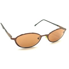 Serengeti 6737 Copper Brown Metal Round Oval Sunglasses Brown Lens Italy Unisex