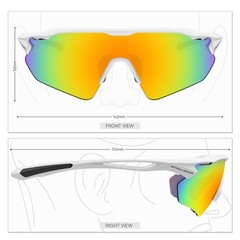 Cycling Glasses, TR90 Unbreakable Frame Polarized Anti-UV400 Sports Sunglasses