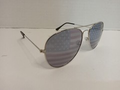 American USA Flag Aviator Sunglasses Patriotic United States Stars Stripes Black