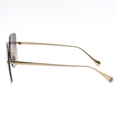 CHANEL Sunglasses CH 4287 T Made in Japan Square Rimless Two Point 395S3 Gold 6