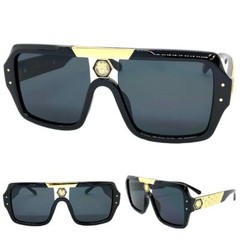 Classic Retro Hardcore Hip Hop Rapper Pimp SUN GLASSES Thick Square Black Frame