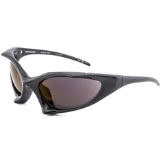 BALENCIAGA BB0352S RUNNER CAT 0352 Gray Purple Angular Mask Unisex Sunglass 005