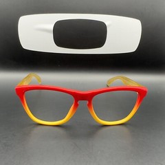 Oakley Frogskin Red/Yellow Fade/Gold Arms Frame