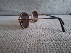 MATSUDA Round Sunglasses Model M3100 Shinny Gold & Black Green LNS 47-23