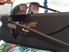 BRAND NEW Maui Jim PIHA Polarized Shiny Gunmetal Black/ Dual Mirror B621-02