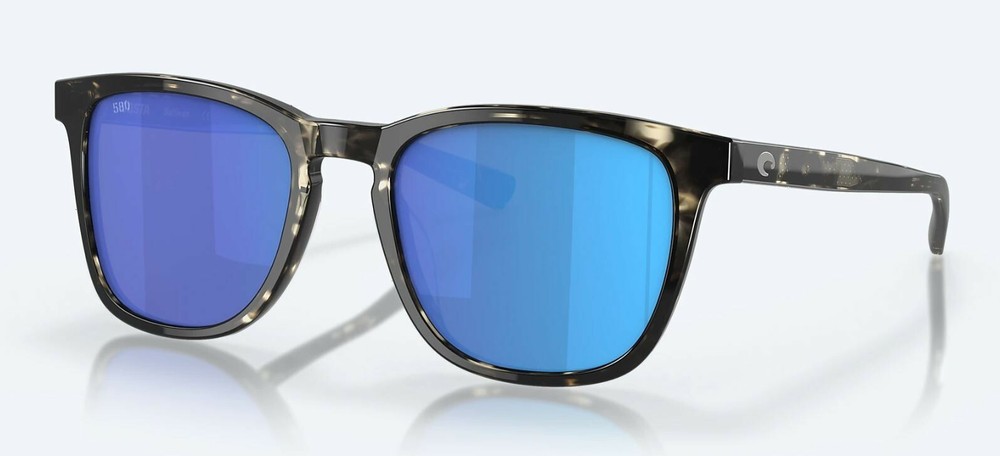 Costa Del Mar Sullivan Shiny Black Kelp / Blue Mirror Polarized Glass 580G – NEW