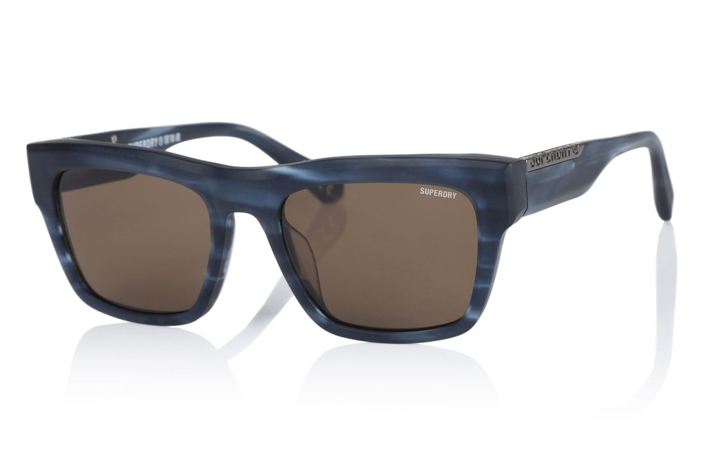 Superdry Men’s Sunglasses SDS 5011 106 Denim Blue Horn / Solid Brown