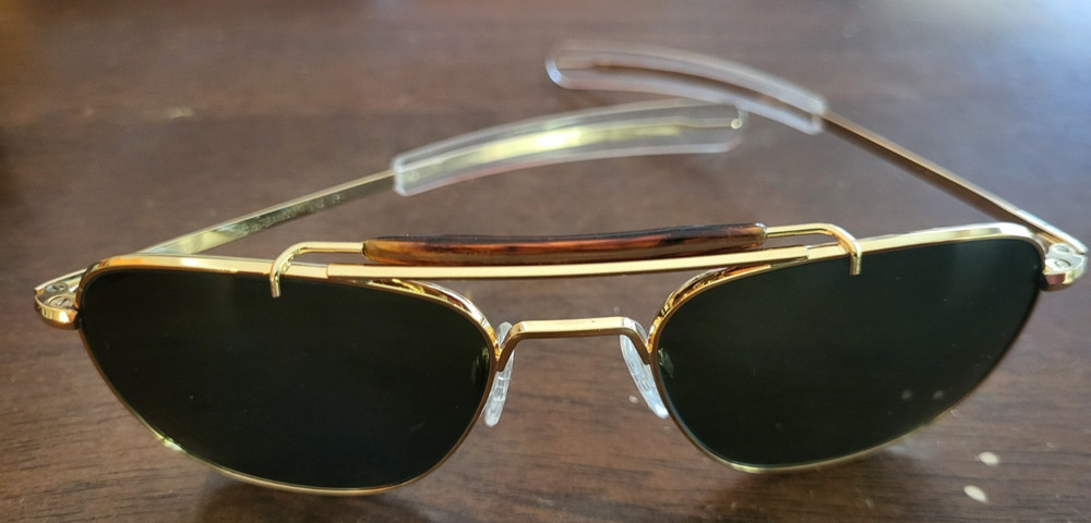 VTG Randolph Engineering Aviator II 55MM 23K Gold Bayonet AGX Sunglasses AT049
