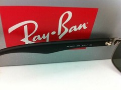 New Ray-Ban Sunglasses RB 3445 004 61-17 Gunmetal & Black Frames w/Green Lenses