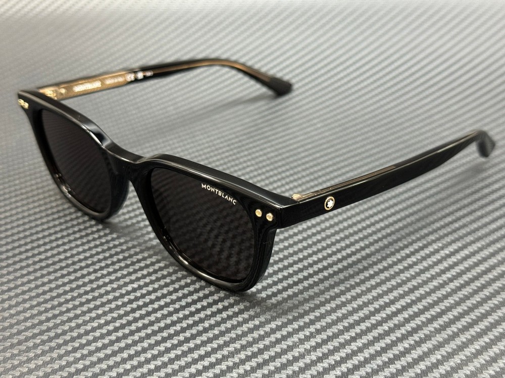 MONT BLANC MB0320S 001 Black Grey Men’s Medium 49 mm Sunglasses