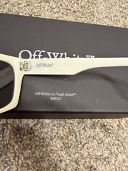 Off-White Square Sunglasses White Frame Gray Tinted Lenses OERI118X 145mm