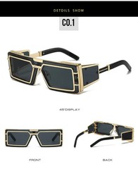 Unisex Punk Square Metal Frame Sunglasses Fashion Shades