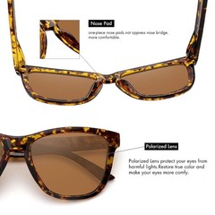 Polarized Sunglasses for Men Women Retro Vintage Classic Designer Style