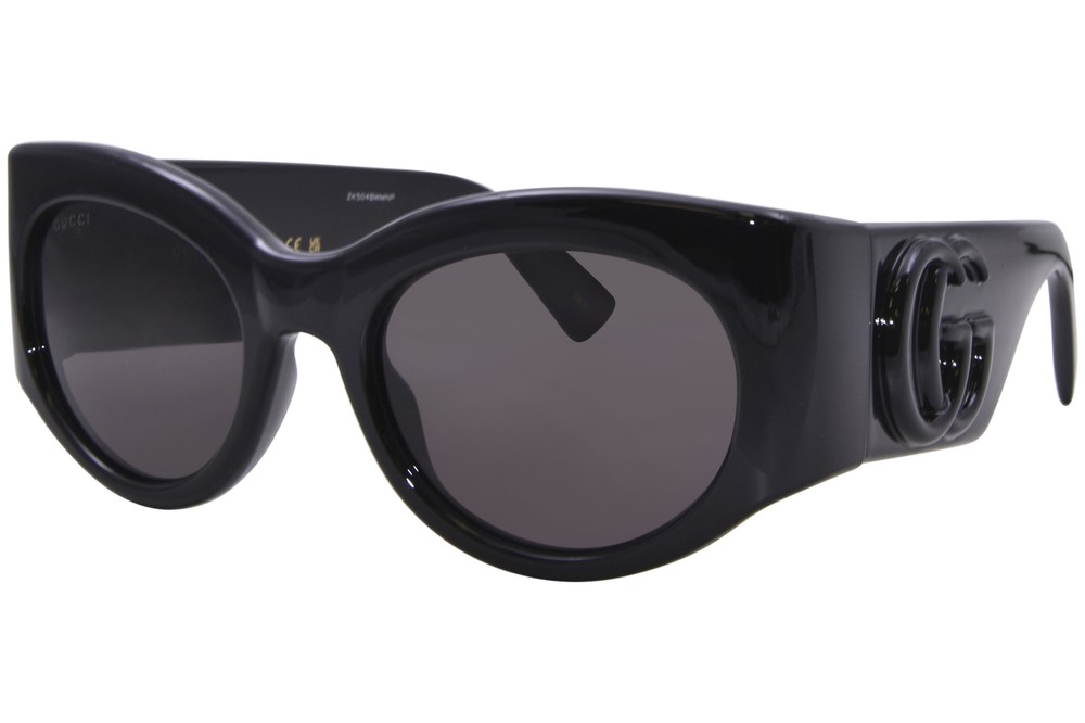 Gucci GG1544S 001 Sunglasses Women’s Black/Grey Oval Shape 53mm