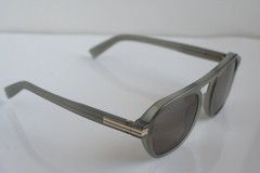 ZEGNA Round SUNGLASSES 51mm EZ 0241 Gray/Tan mirrored solid Made in Italy $465