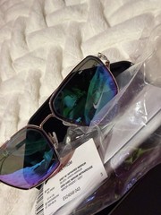 Nike Veil Prism EV24049 043 Men’s Square Sunglasses Silver/Green Mirror 135mm