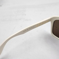 Gucci Logo-Cutout Acetate Rectangle Sunglasses Men’s Matte Solid White