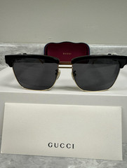 GUCCI | NEW | 0603S | 0603S – 001 | 56 | BLACK – GOLD | GREY | NON POLARIZED