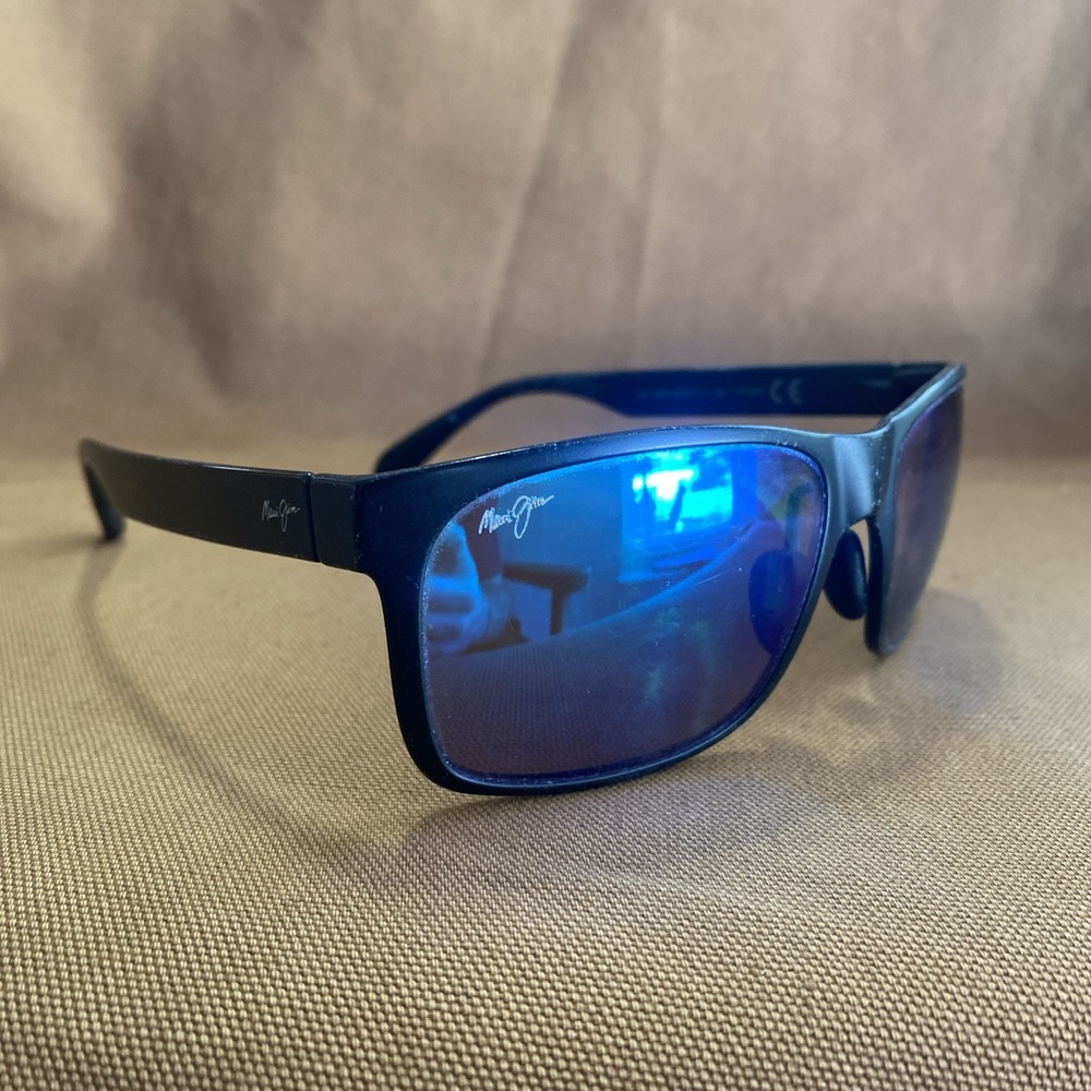 Maui Jim Red Sands MJ432-2M Sunglasses Matte Black Neutral Grey 59 17 140 READ