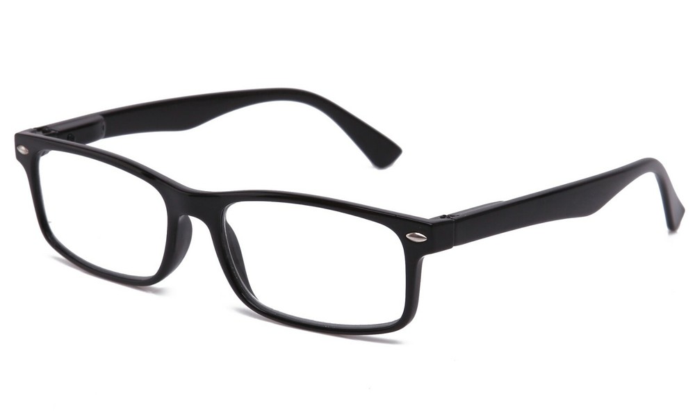 Newbee Fashion Unisex Translucent Simple Style No Logo Clear Lens Glasses Black