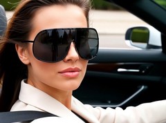 Men Women Sunglasses Fashion OVERSIZED Big MASK SHIELD Celebrity Polarized Large