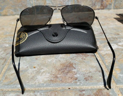 Ray-Ban 3362 Polarized Cockpit Aviator Sunglasses Gunmetal Grey, 59[]14, 135, 3P