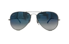 Ray Ban Sunglasses Aviator Silver Blue Gradient Lenses 3025 003/3F 58 mm Return