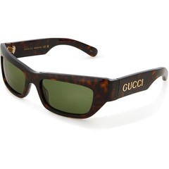 Gucci GG1296S Tortoise Havana Green Sunglasses Made in Italy UVB/UVA Protection