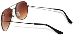 BROWN LENS BRONZE METAL FRAME SUNGLASSES AVIATOR STYLE MEN WOMEN UVB PROTECTION