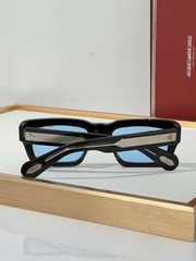 Jacquemus Le Raphia Black Square Sunglasses Blue Lens Silver Detail Unisex