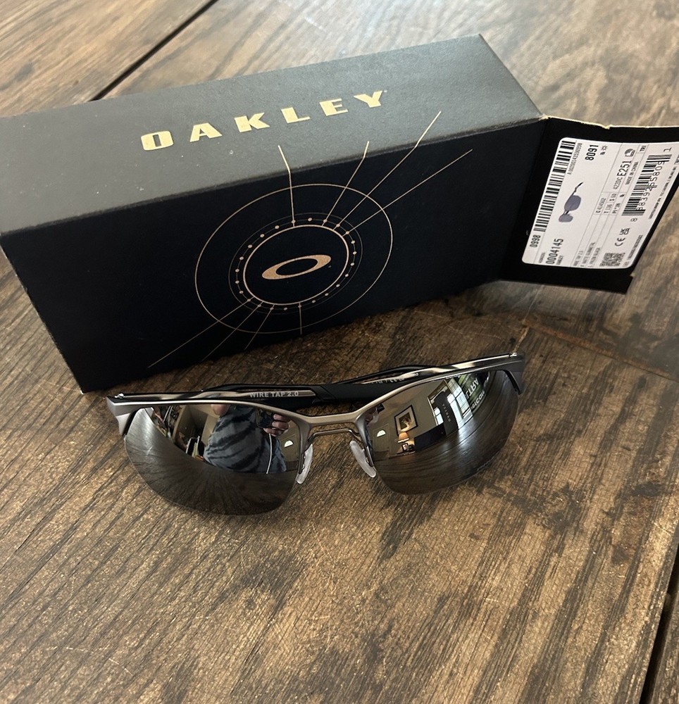 Oakley Sunglasses WIRE TAP 2.0 OO4145 Sunglasses Gunmetal Gray Black PRIZM