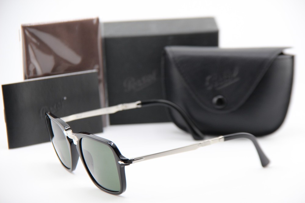 NEW PERSOL 5005-ST 800831 BLACK GOLD AUTHENTIC FRAMES SUNGLASSES 50-21