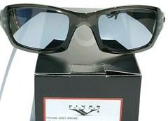 NEW Oakley FIVES Squared Grey Smoke POLARIZED Galaxy Chrome Mirror Sunglass 9238