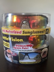 Battle Vision Super Polarized HD Sunglasses Bonus Pair UV Protection Flex Frame
