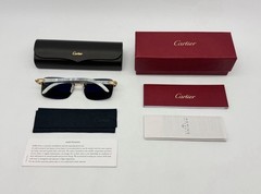 CARTIER C DECOR WHITE BUFFALO HORN SUNGLASSES NEW 100% GENUINE CT0030RS CAT 3
