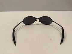 Vintage Oakley E Wire Gen 1 Sunglasses 90s Y2K Black Metal Oval Frame