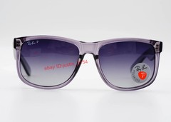 Ray-Ban RB4165 Justin Polarized Sunglasses Classic Blue Frame Gray Lens 54MM