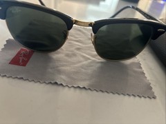 Ray-Ban Clubmaster 3016 Unisex Sunglasses Black And Gold