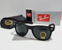 Ray-Ban RB2140 Wayfarer Sunglasses Black Frame Glass Gray Lens 50-22 mm