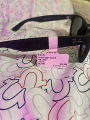 Ray-Ban RB4165 Justin Polarized Sunglasses Gray Lens Black Plastic Frame