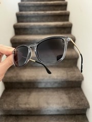NEW Polarized Ray-Ban Chris 54mm Sunglasses Gold W/ Transparent RB 4187 RB4187